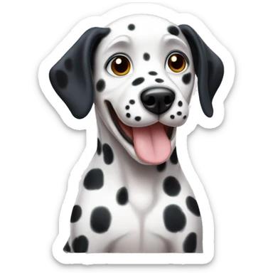 A puppy Dalmatian dog  sticker