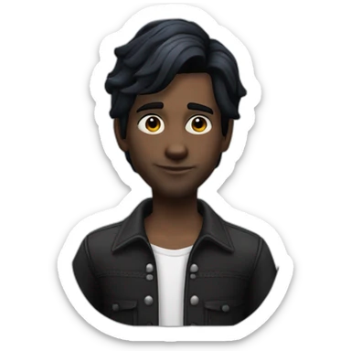 Sims+4+Mortimer+Goth-Man-dark-hair-perfectly-centered sticker
