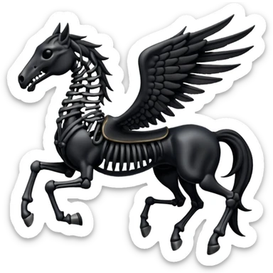 thestral: Winged horses visible only to those who have witnessed death and understand its significance. sticker