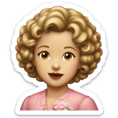 shirley temple in a glads sticker