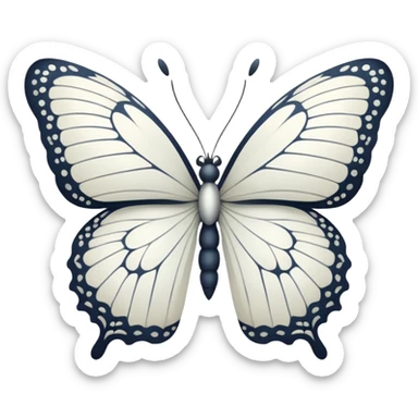 White butterfly sticker