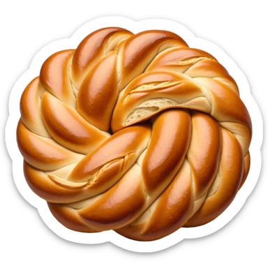 challah bread classic Jewish bread braided inviting sticker