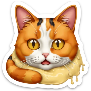 Vomit kitty sticker