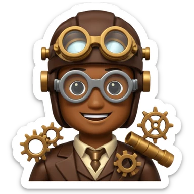 Steampunk Inventor lego sticker