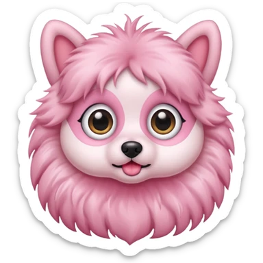 pink girly dog sticker