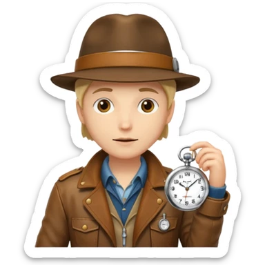 Explorer with pocket watch sticker