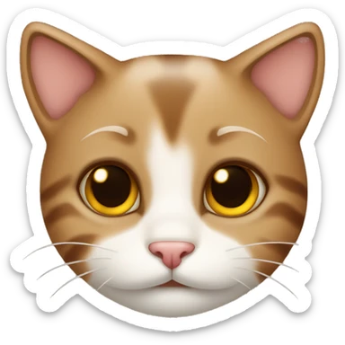 Cat brown cute sticker