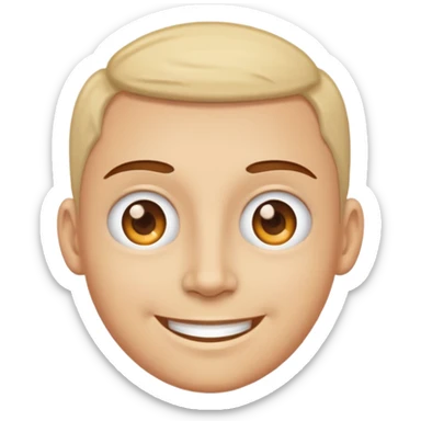 Smiling with eye bags sticker