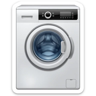 filled washing machine sticker