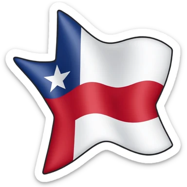 Star shaped Texas flag sticker
