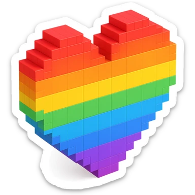 Heart rainbow  sticker