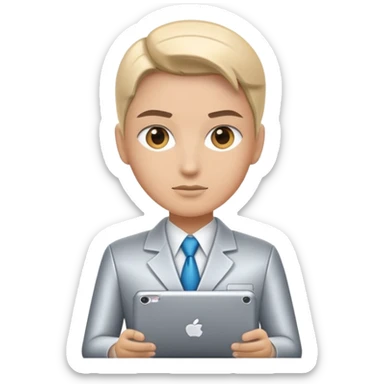 AI agent assisting a case manager sticker