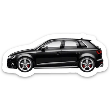 black audi A3 s line sticker