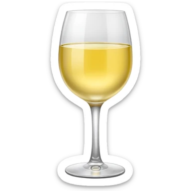 white wine different glass sticker