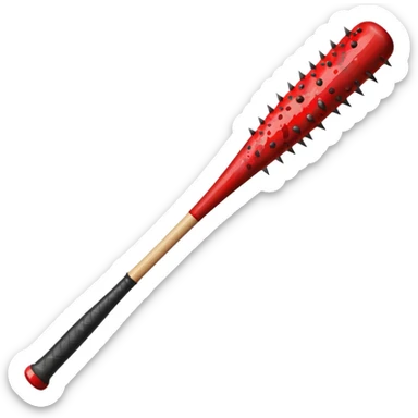 Baseball bat with Spikes and blood sticker