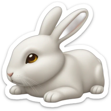 Lapin qui dort  sticker