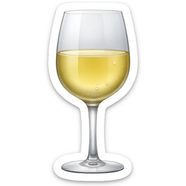 glass of white wine  sticker