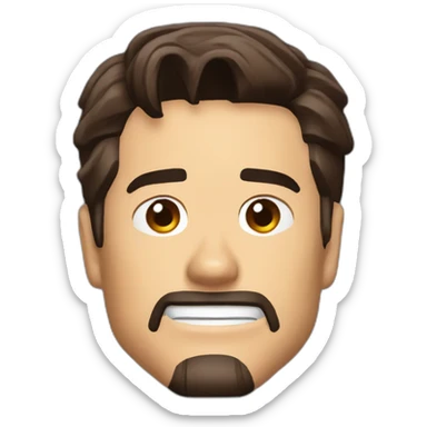 Tony Stark half iron man face sticker