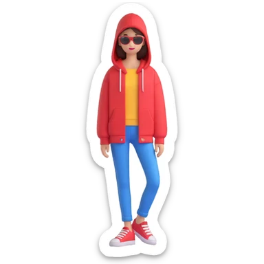 fashionable clothes sticker