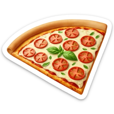pizza Margherita slice (basil) sticker