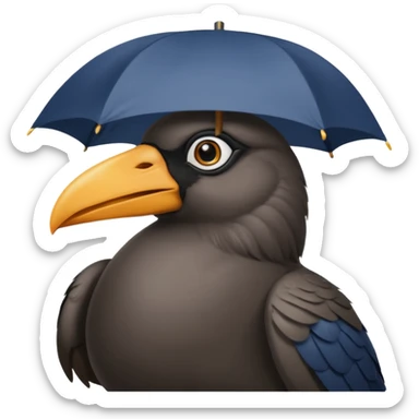 Umbrella bird sticker