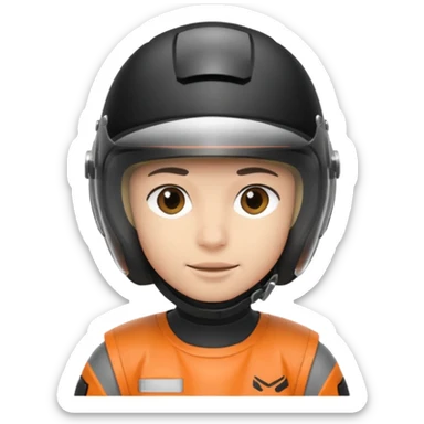 motorcycle human with helmet sticker