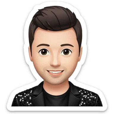 Mark Feehily from Westlife with black sequin outfit sticker