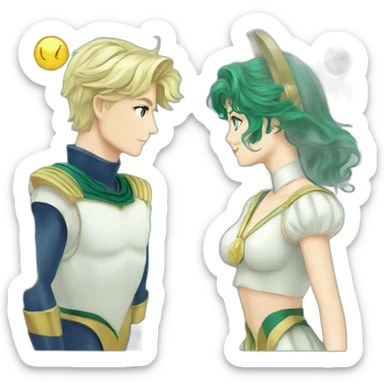 sailor uranus and sailor neptune sticker
