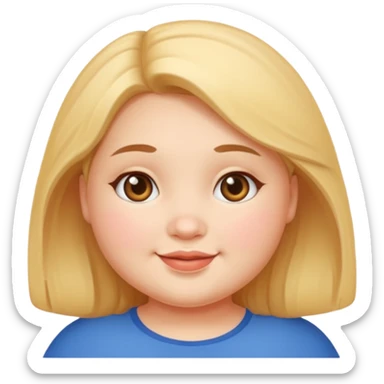 Chubby face girl sticker