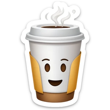 Takeaway coffee cup sticker