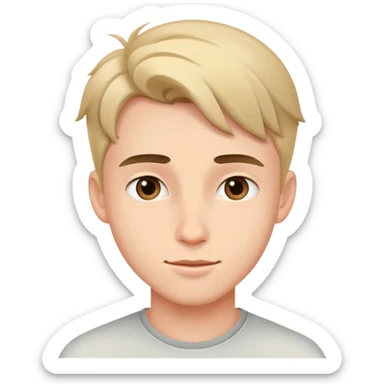 Young man with loving expression sticker