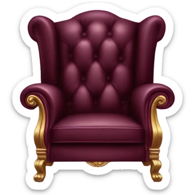 dark burgundy luxury chair sticker