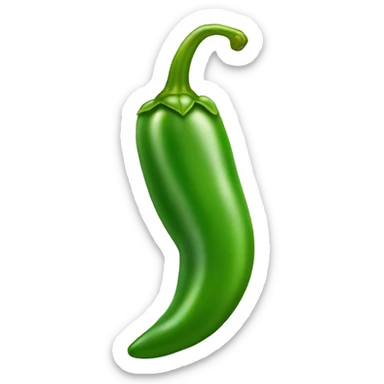 Green chili pepper sticker