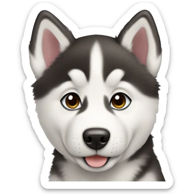 siberian husky puppy sticker