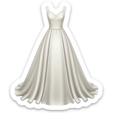 White wedding dress sticker