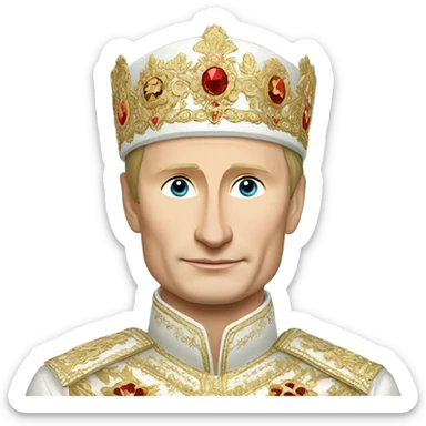 vladimir putin in Romanov dress full body sticker