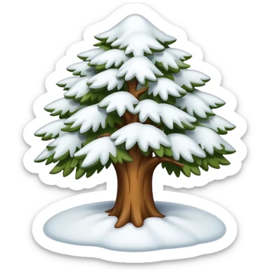 snowy tree sticker