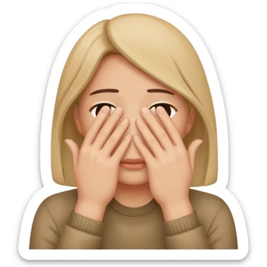 hiding your face sticker