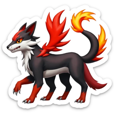 Obstagoon-Litten-Houndoom-Zangoose-Salandit-fusion sticker