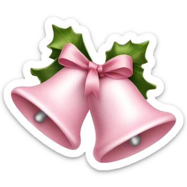 Light pink Christmas bells sticker