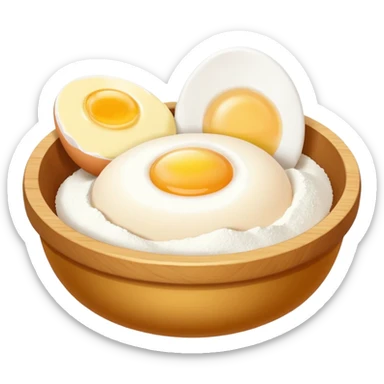 baking ingredients ready for preparation sticker