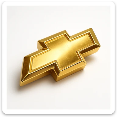 Chevrolet emblem, metallic gold and silver, 3D style, realistic lighting, no text sticker
