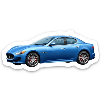Blue Maserati sticker