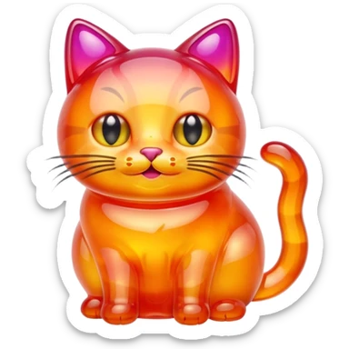 Jelly/jam jar cat sticker
