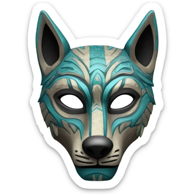 a therian mask  sticker
