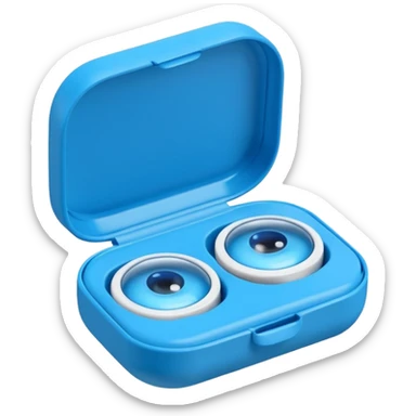 2 contact lenses travel mini case sticker