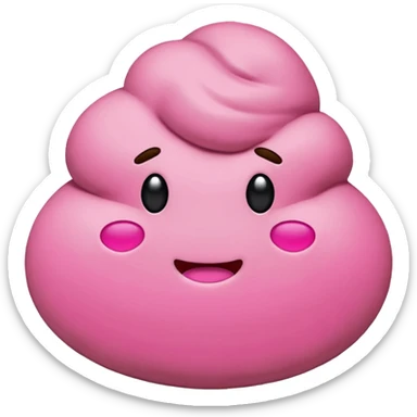Pink poop emoji sticker