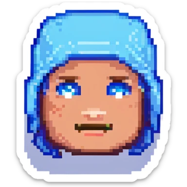 Minecraft Steve head pixel art sticker
