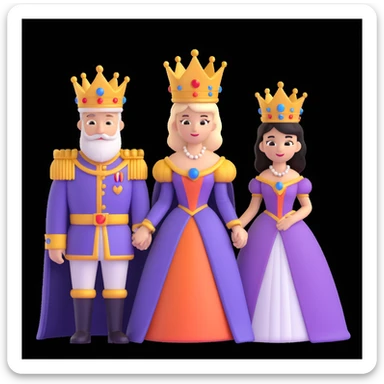 disney king and queen posing sticker