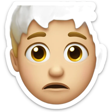 crying emoji with puffy eyes and flushed cheeks sticker